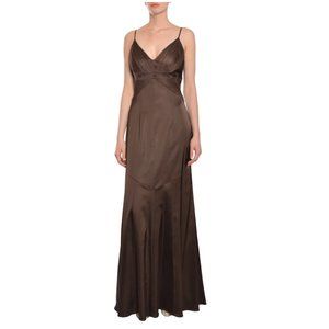 David Meister Chocolate Fit and Flare Gown